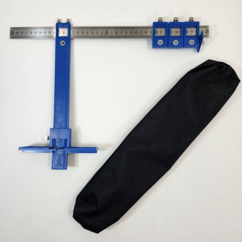 Cabinet Handle Jig Drill Guide Punch Locator Wood Dowelling Pulls Adjustable Bag